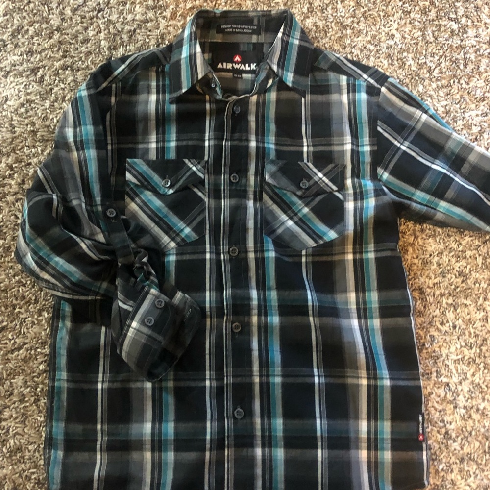 AirWalk Boys Plaid Button down shirt